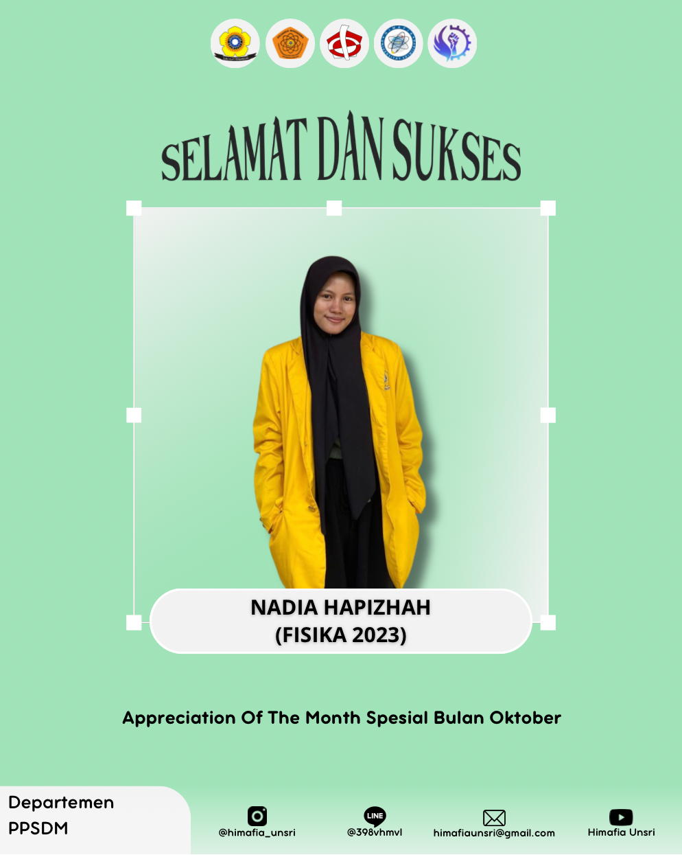 [SELAMAT DAN SUKSES : APPRECIATION OF THE MONTH ]